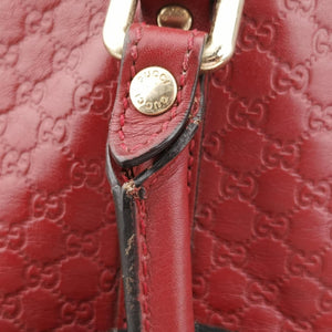 Pre-owned Gucci Microguccissima Red Leather 449657 shoulderbag | stylenewstar