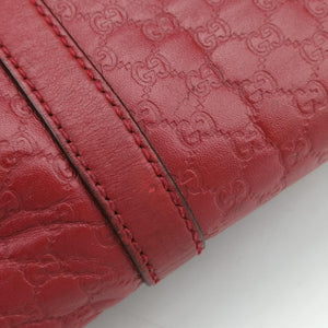 Pre-owned Gucci Microguccissima Red Leather 449657 shoulderbag | stylenewstar