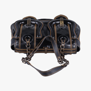 Pre-owned Fendi B Bag Black Patent 8BN165 handbag | stylenewstar