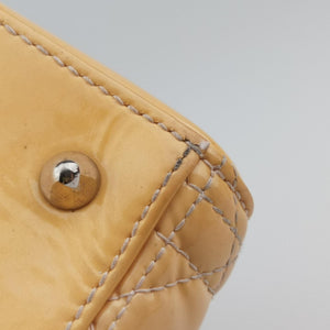 Pre-owned Christian Dior Lady Dior Beige Patent shoulderbag | stylenewstar