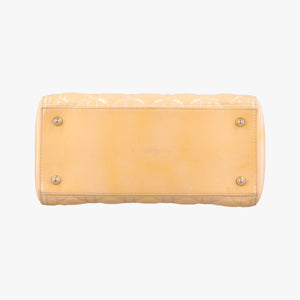 Pre-owned Christian Dior Lady Dior Beige Patent shoulderbag | stylenewstar