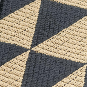 Pre-owned Prada Triangolo Triangle Beige Jacquard × Saffiano leather 1BC543 handbag | stylenewstar