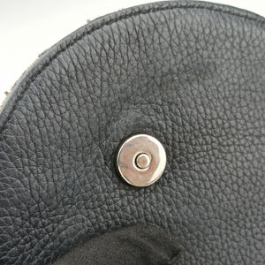 Pre-owned Christian Dior Saddle Pouch Navy×Black Jacquard shoulderbag | stylenewstar