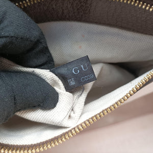 Pre-owned Gucci Jumbo GG Camel × Ebony GG Canvas × Leather 699130 shoulderbag | stylenewstar