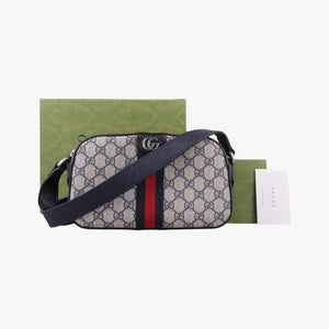 Pre-owned Gucci Ophidia beige×Black×Multicolour PVC coated canvas×leather 681064 shoulderbag | stylenewstar