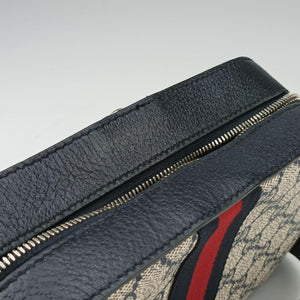 Pre-owned Gucci Ophidia beige×Black×Multicolour PVC coated canvas×leather 681064 shoulderbag | stylenewstar