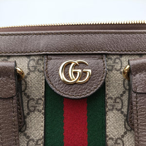 Secondhand Gucci Ophidia brown×red×green PVC coated canvas×Leather 547551 shoulderbag | stylenewstar