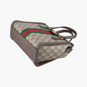 Secondhand Gucci Ophidia brown×red×green PVC coated canvas×Leather 547551 shoulderbag | stylenewstar