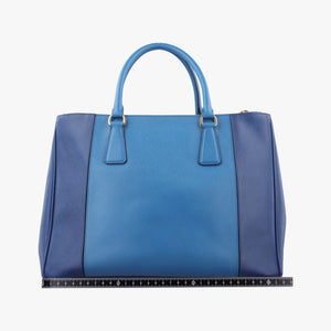 Secondhand Prada Galleria Blue×Navy SAFFIANO Leather B2274C shoulderbag | stylenewstar