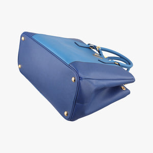 Secondhand Prada Galleria Blue×Navy SAFFIANO Leather B2274C shoulderbag | stylenewstar