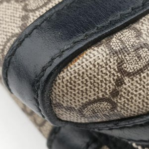 Pre-owned Gucci KALEIDO Beige×black PVC coated canvas×Leather 406384 handbag | stylenewstar