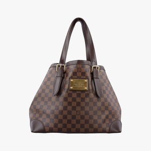 Pre-owned Louis Vuitton HAMPSTEAD MM EBENE Damier Canvas N51204 handbag | stylenewstar