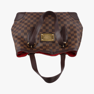 Pre-owned Louis Vuitton HAMPSTEAD MM EBENE Damier Canvas N51204 handbag | stylenewstar
