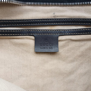 Vintage Gucci GG Plus GG Supreme Beige×Navy PVC coated canvas×Leather 201446 shoulderbag | stylenewstar