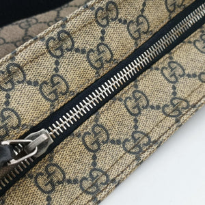 Vintage Gucci GG Plus GG Supreme Beige×Navy PVC coated canvas×Leather 201446 shoulderbag | stylenewstar