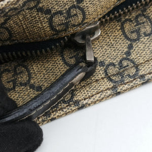 Vintage Gucci GG Plus GG Supreme Beige×Navy PVC coated canvas×Leather 201446 shoulderbag | stylenewstar