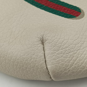 Pre-owned Gucci Print White Leather 527792 bum bag/waist bag | stylenewstar