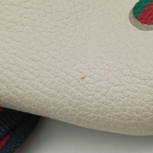Pre-owned Gucci Print White Leather 527792 bum bag/waist bag | stylenewstar