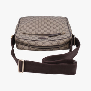 Pre-owned Gucci GG Imprime Messenger Brown PVC coated canvas×leather 201448 shoulderbag | stylenewstar