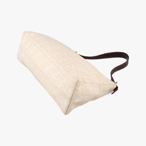 Pre-owned Fendi Mamma Baguette Beige × Brown canvas×leather 091611 shoulderbag | stylenewstar