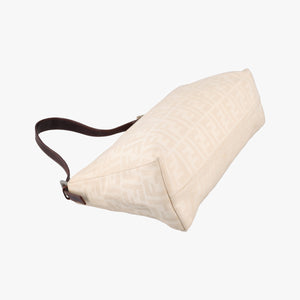 Pre-owned Fendi Mamma Baguette Beige × Brown canvas×leather 091611 shoulderbag | stylenewstar
