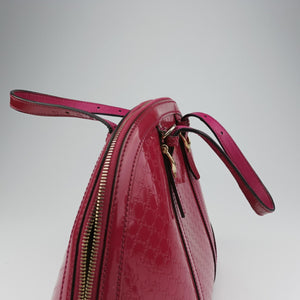Pre-owned Gucci Microguccissima Rose Patent Leather 309617 shoulderbag | stylenewstar