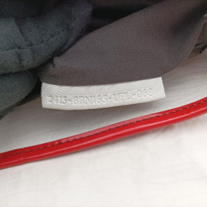 Pre-owned Fendi B Bag Red × White Leather×patent 8BN165 shoulderbag | stylenewstar
