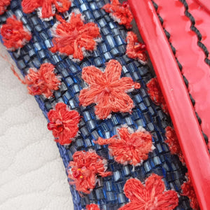 Pre-owned Fendi B Bag Red × White Leather×patent 8BN165 shoulderbag | stylenewstar