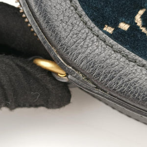 Pre-owned Gucci Ophidia Navy × Black velour×Leather 574978 shoulderbag | stylenewstar