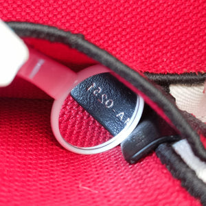 Pre-owned Christian Dior Travel Black × white × red jacquard canvas shoulderbag | stylenewstar