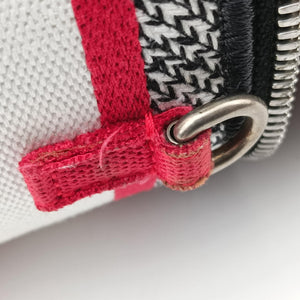 Pre-owned Christian Dior Travel Black × white × red jacquard canvas shoulderbag | stylenewstar