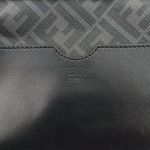 Pre-owned Fendi Camera case Black PVC Coated Canvas 7M0286 shoulderbag | stylenewstar