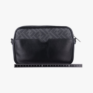 Pre-owned Fendi Camera case Black PVC Coated Canvas 7M0286 shoulderbag | stylenewstar