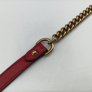Pre-owned Gucci GG Marmont Red Leather 443497 shoulderbag | stylenewstar