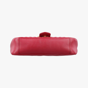 Pre-owned Gucci GG Marmont Red Leather 443497 shoulderbag | stylenewstar