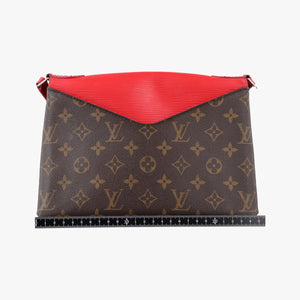 Vintage Louis Vuitton SAINT MICHEL Brown×COQUELICOT Monogram Canvas×epi M44031 shoulderbag | stylenewstar
