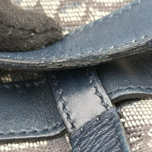 Pre-owned Christian Dior Trotter Navy×Gray Jacquard shoulderbag | stylenewstar