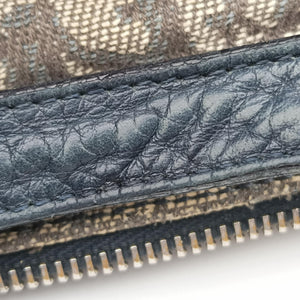 Pre-owned Christian Dior Trotter Navy×Gray Jacquard shoulderbag | stylenewstar
