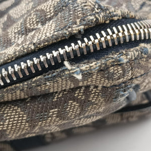 Pre-owned Christian Dior Trotter Navy×Gray Jacquard shoulderbag | stylenewstar