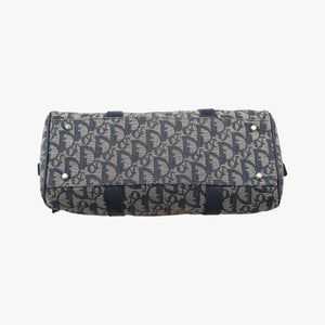 Pre-owned Christian Dior Trotter Navy×Gray Jacquard shoulderbag | stylenewstar