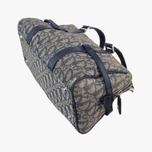 Pre-owned Christian Dior Trotter Navy×Gray Jacquard shoulderbag | stylenewstar