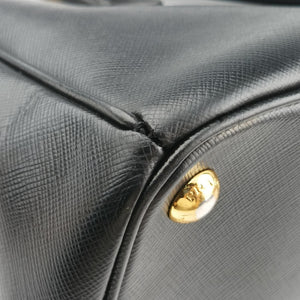 Pre-owned Prada Galleria Black SAFFIANO Leather BN2274 shoulderbag | stylenewstar