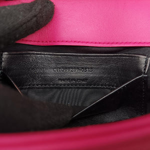 Pre-owned Yves Saint Laurent Baby Chai Rose Leather 399289 shoulderbag | stylenewstar