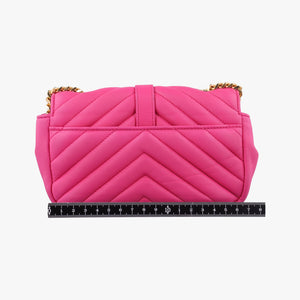 Pre-owned Yves Saint Laurent Baby Chai Rose Leather 399289 shoulderbag | stylenewstar