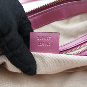 Secondhand Gucci Guccissima Heart Bit Beige × Pink Canvas×Leather 269957 shoulderbag | stylenewstar