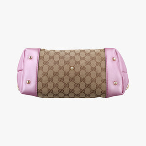 Secondhand Gucci Guccissima Heart Bit Beige × Pink Canvas×Leather 269957 shoulderbag | stylenewstar
