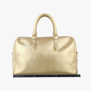 Secondhand VERSACE La Medusa Palazzo bowling Golden Leather shoulderbag | stylenewstar