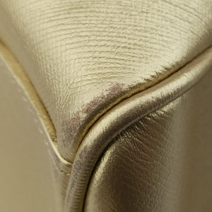 Secondhand VERSACE La Medusa Palazzo bowling Golden Leather shoulderbag | stylenewstar