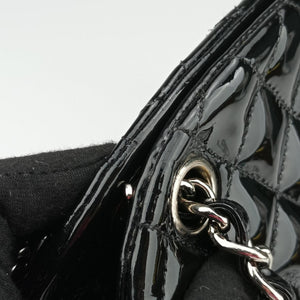 Vintage Chanel Mademoiselle Bowling Black Patent Leather A50558 shoulderbag | stylenewstar