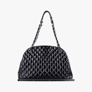 Vintage Chanel Mademoiselle Bowling Black Patent Leather A50558 shoulderbag | stylenewstar